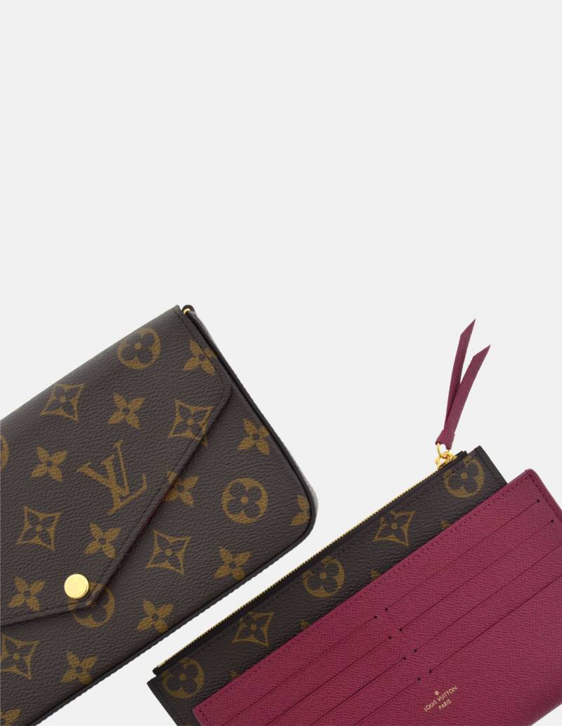 Louis Vuitton Monogram Canvas Fuchsia Felicie Pochette Bag