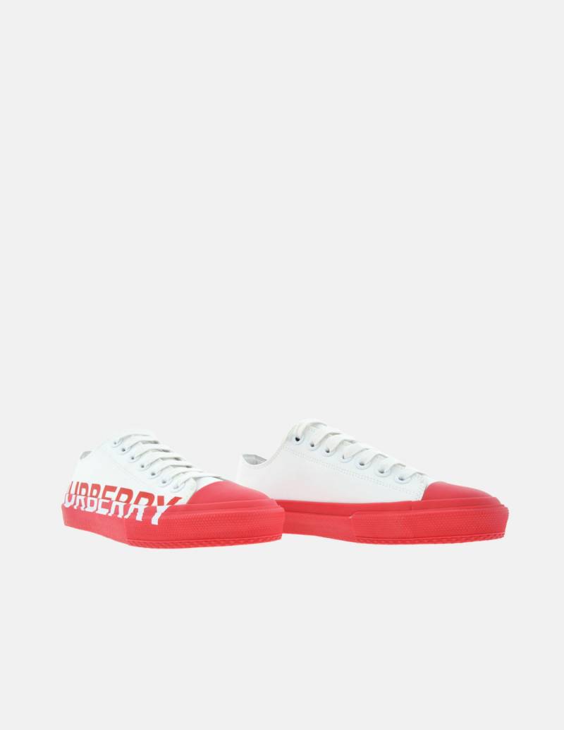 White and Red Burberry Sneakers | EB