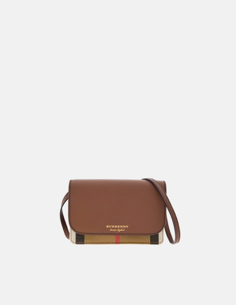 Burberry Briar Brown Ladies check-pattern top handle bag Crossbody 8066165  5045701090832 - Handbags - Jomashop