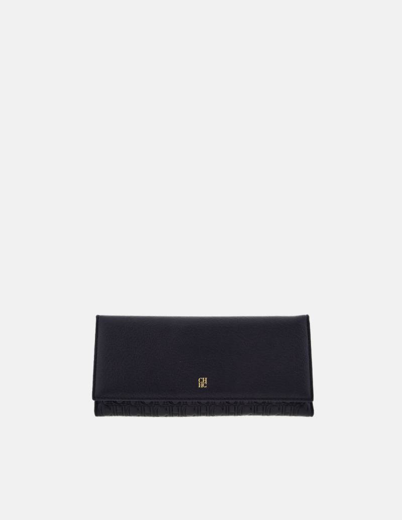 Clémence Wallet - Luxury Monogram Empreinte Leather Black