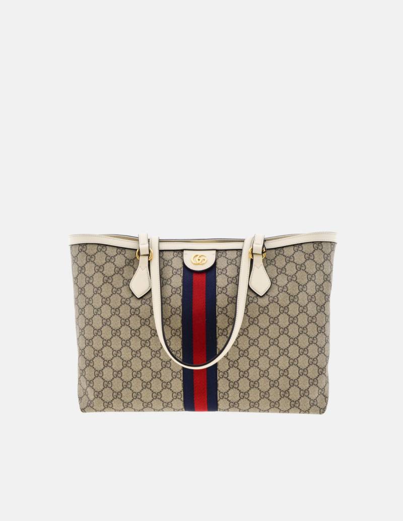 Gucci Interlocking G Medium GG Canvas Hobo Bag Beige