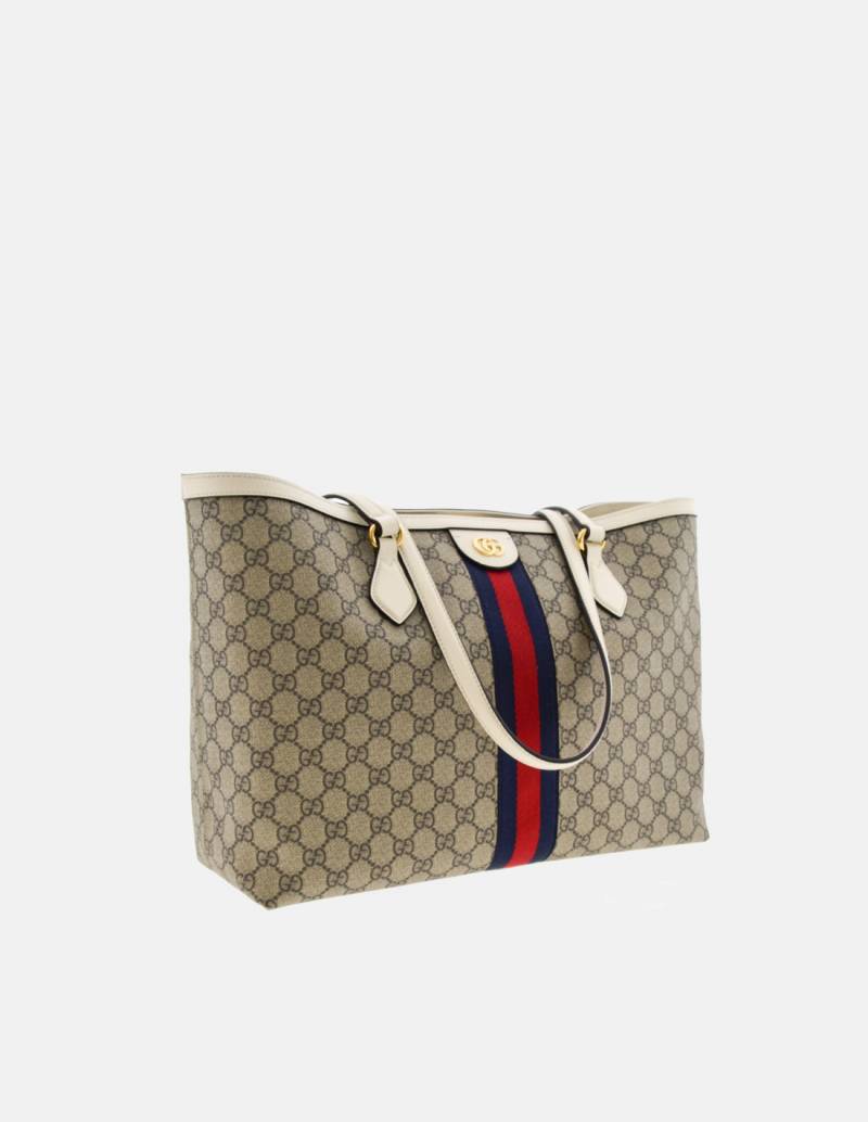 New Authentic Gucci Medium Ophidia GG Supreme Canvas/Leather Belt