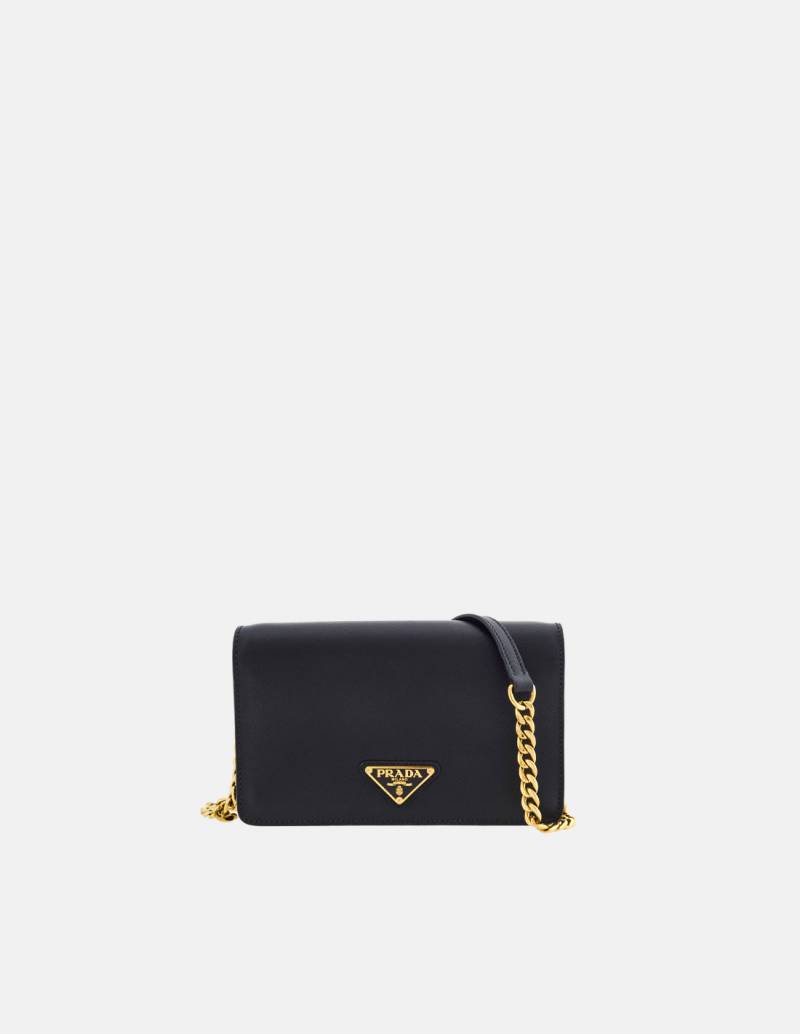 Prada Black Vitello Leather Crossbody Bag