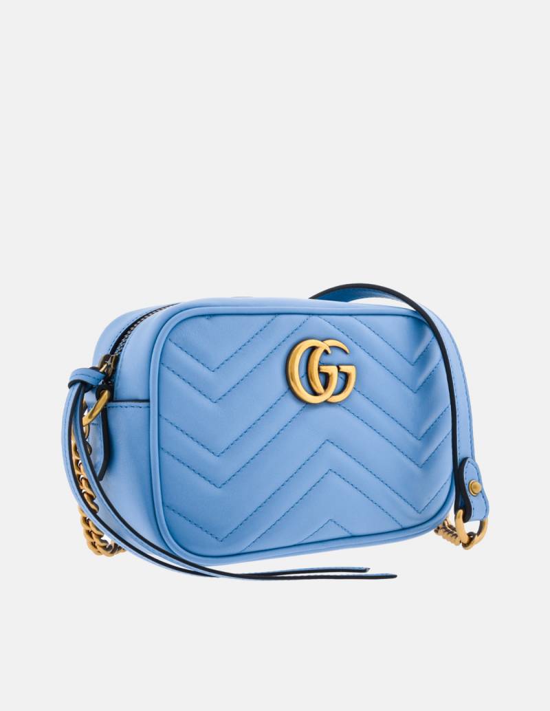 Gucci GG Marmont Matelassé Mini Bag Blue
