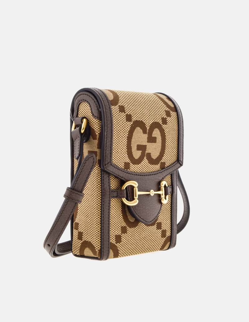 Gucci Interlocking G Supreme Mini Crossbody Box Bag in Natural for