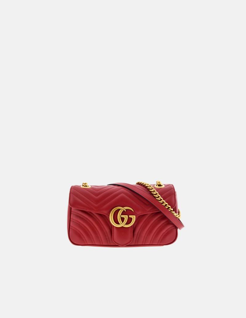 GUCCI GG Marmont Heart Coin Purse Case Matelasse Leather Red w/Box | eBay